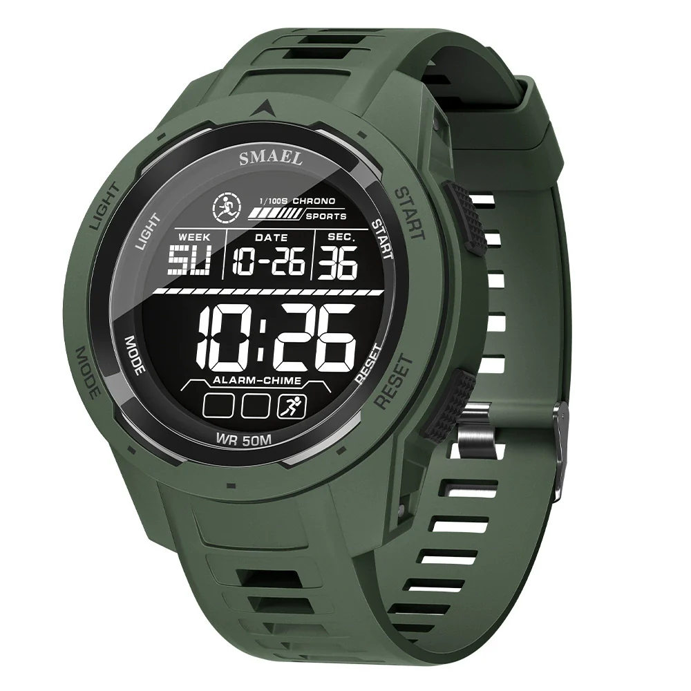 Wholesale Plastic Electronic Watch Round Dial Led Luminous Digital Display Outdoor Sports Multifunctional Waterproof Watch - Image 5