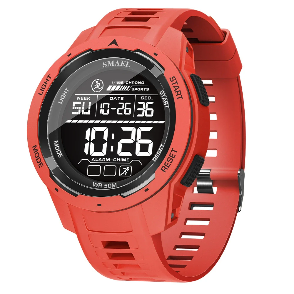 Wholesale Plastic Electronic Watch Round Dial Led Luminous Digital Display Outdoor Sports Multifunctional Waterproof Watch - Image 9