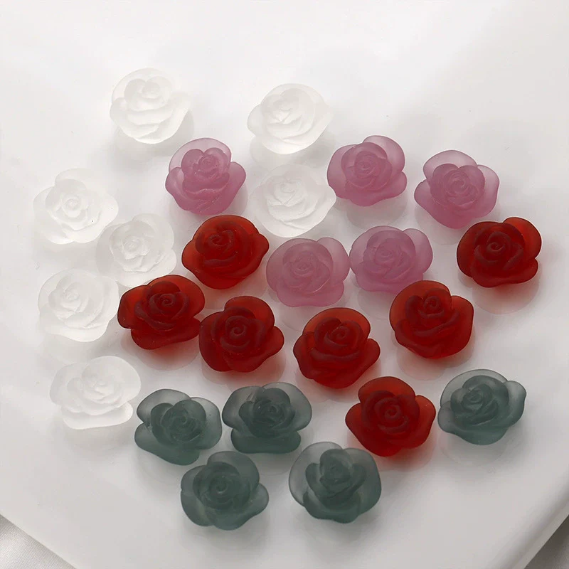 Wholesale Plastic Resin Dripping Glue Flower Shaped Diy Earrings And Hair Accessories Material - Image 2