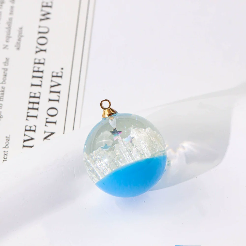 Wholesale Plastic Resin Handmade Diy Round Beads Starry Sky Mountain Pendant Bracelet Necklace Accessories With Epoxy Treatment - Image 11