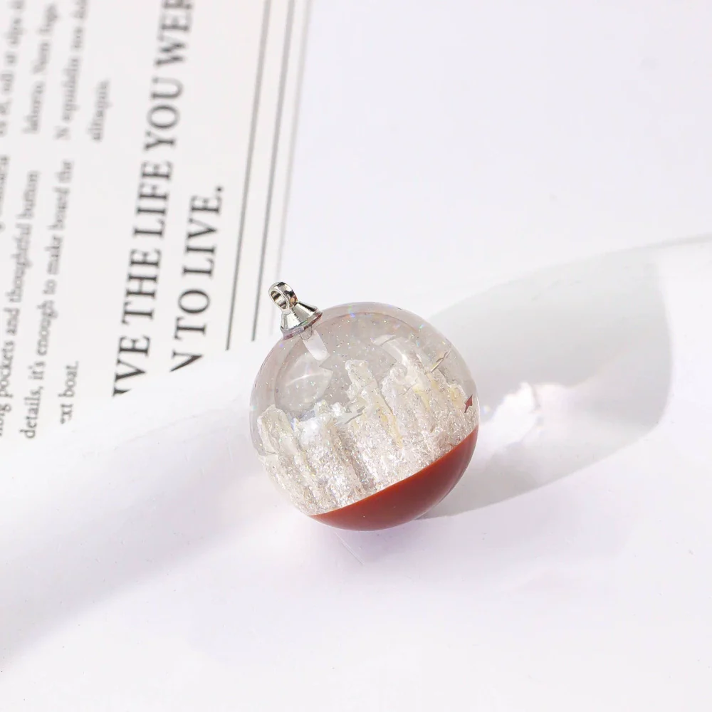 Wholesale Plastic Resin Handmade Diy Round Beads Starry Sky Mountain Pendant Bracelet Necklace Accessories With Epoxy Treatment - Image 15