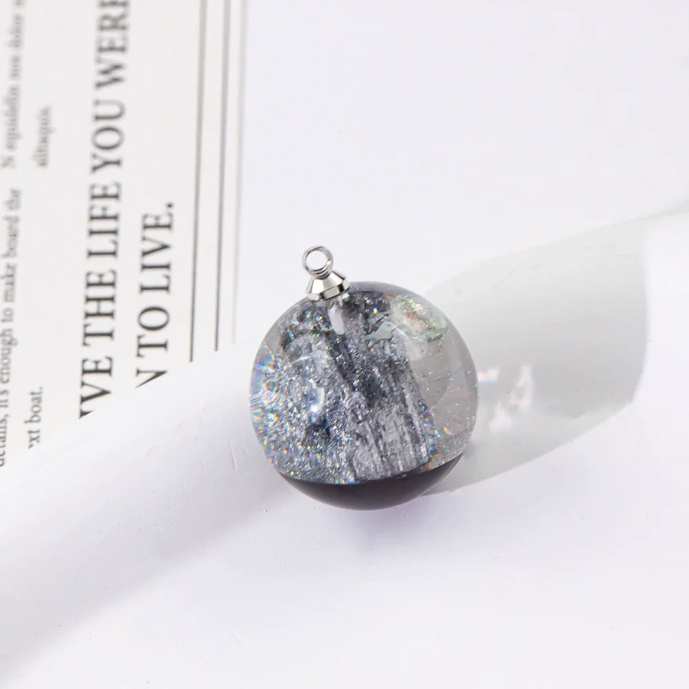 Wholesale Plastic Resin Handmade Diy Round Beads Starry Sky Mountain Pendant Bracelet Necklace Accessories With Epoxy Treatment - Image 17