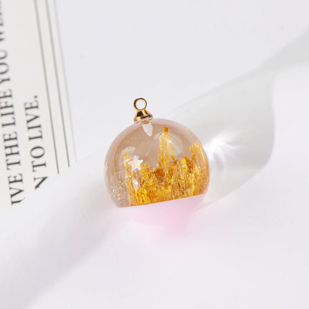 Wholesale Plastic Resin Handmade Diy Round Beads Starry Sky Mountain Pendant Bracelet Necklace Accessories With Epoxy Treatment - Image 22