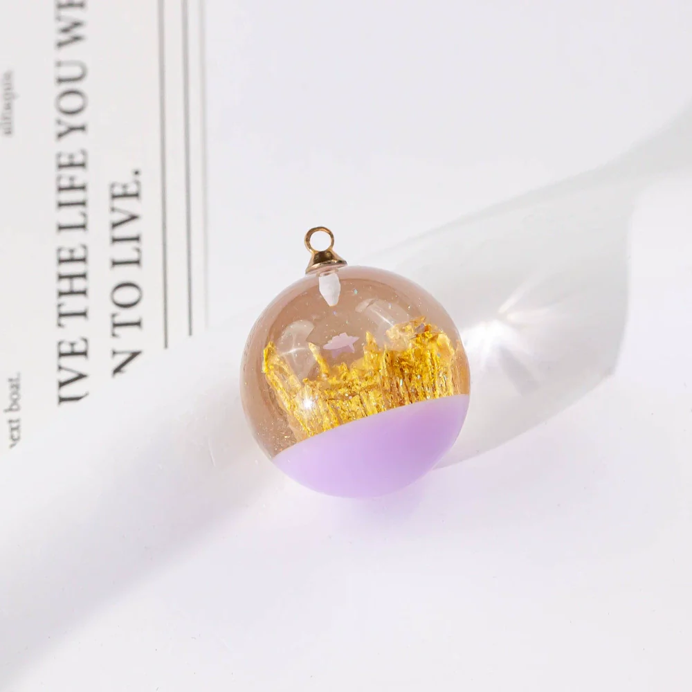 Wholesale Plastic Resin Handmade Diy Round Beads Starry Sky Mountain Pendant Bracelet Necklace Accessories With Epoxy Treatment - Image 23