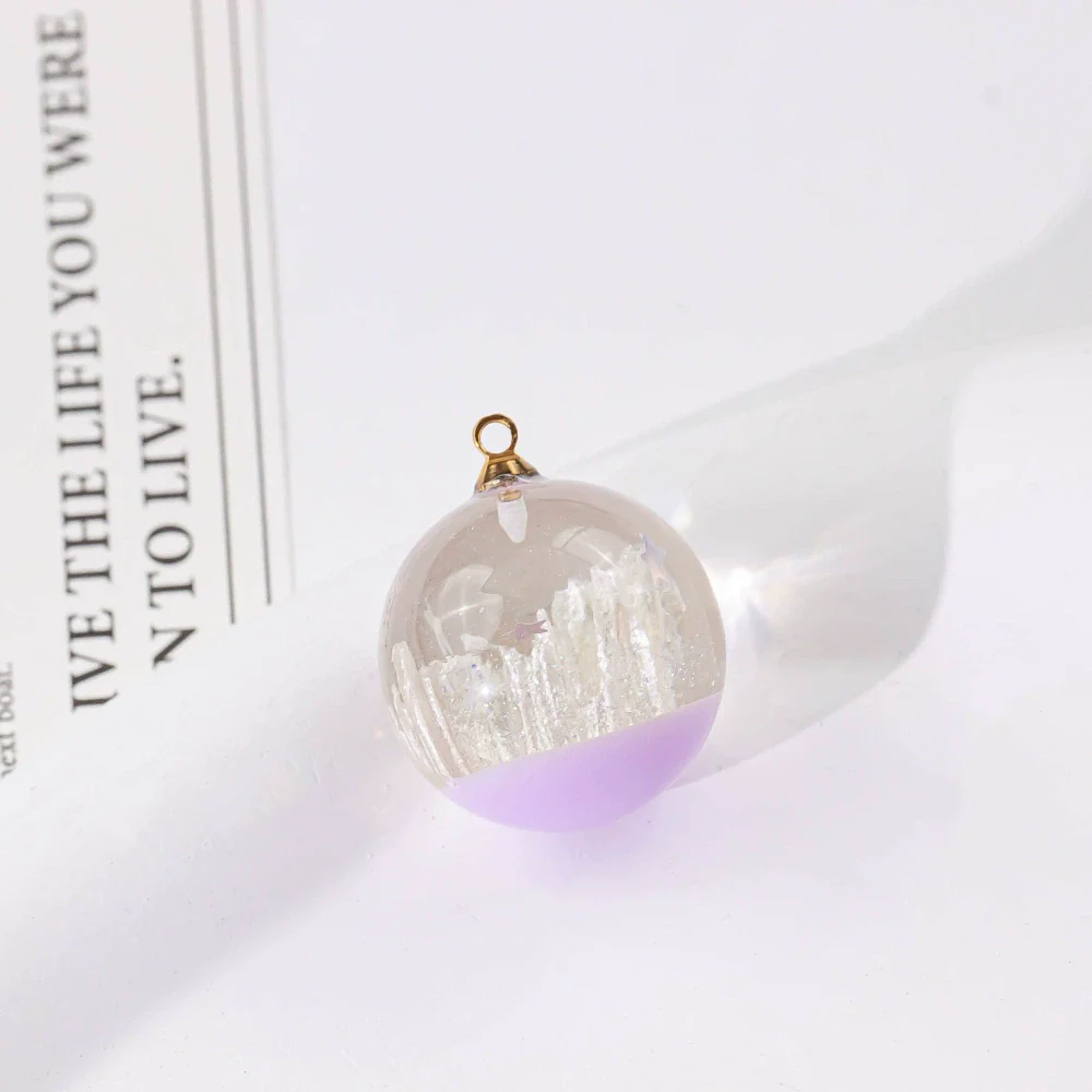 Wholesale Plastic Resin Handmade Diy Round Beads Starry Sky Mountain Pendant Bracelet Necklace Accessories With Epoxy Treatment - Image 25