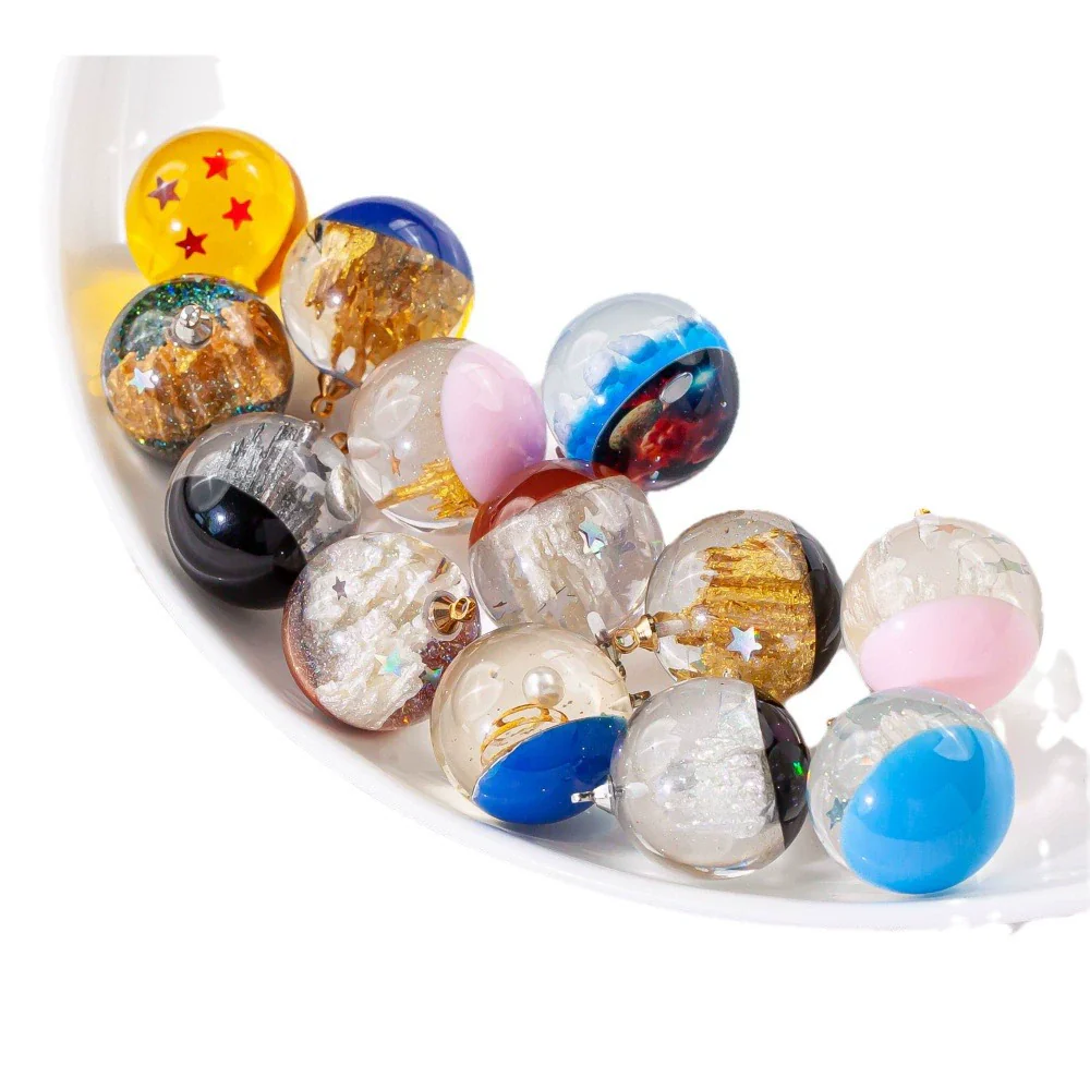 Wholesale Plastic Resin Handmade Diy Round Beads Starry Sky Mountain Pendant Bracelet Necklace Accessories With Epoxy Treatment - Image 4