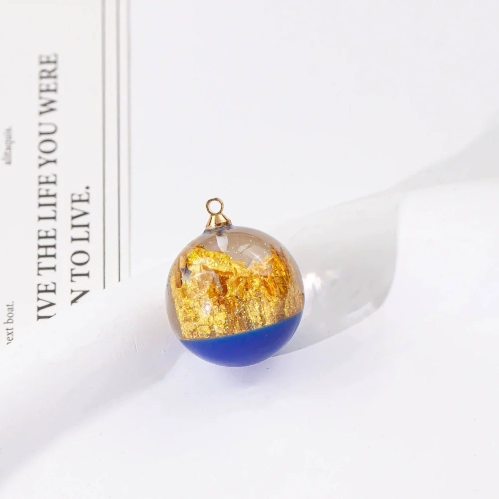 Wholesale Plastic Resin Handmade Diy Round Beads Starry Sky Mountain Pendant Bracelet Necklace Accessories With Epoxy Treatment - Image 5