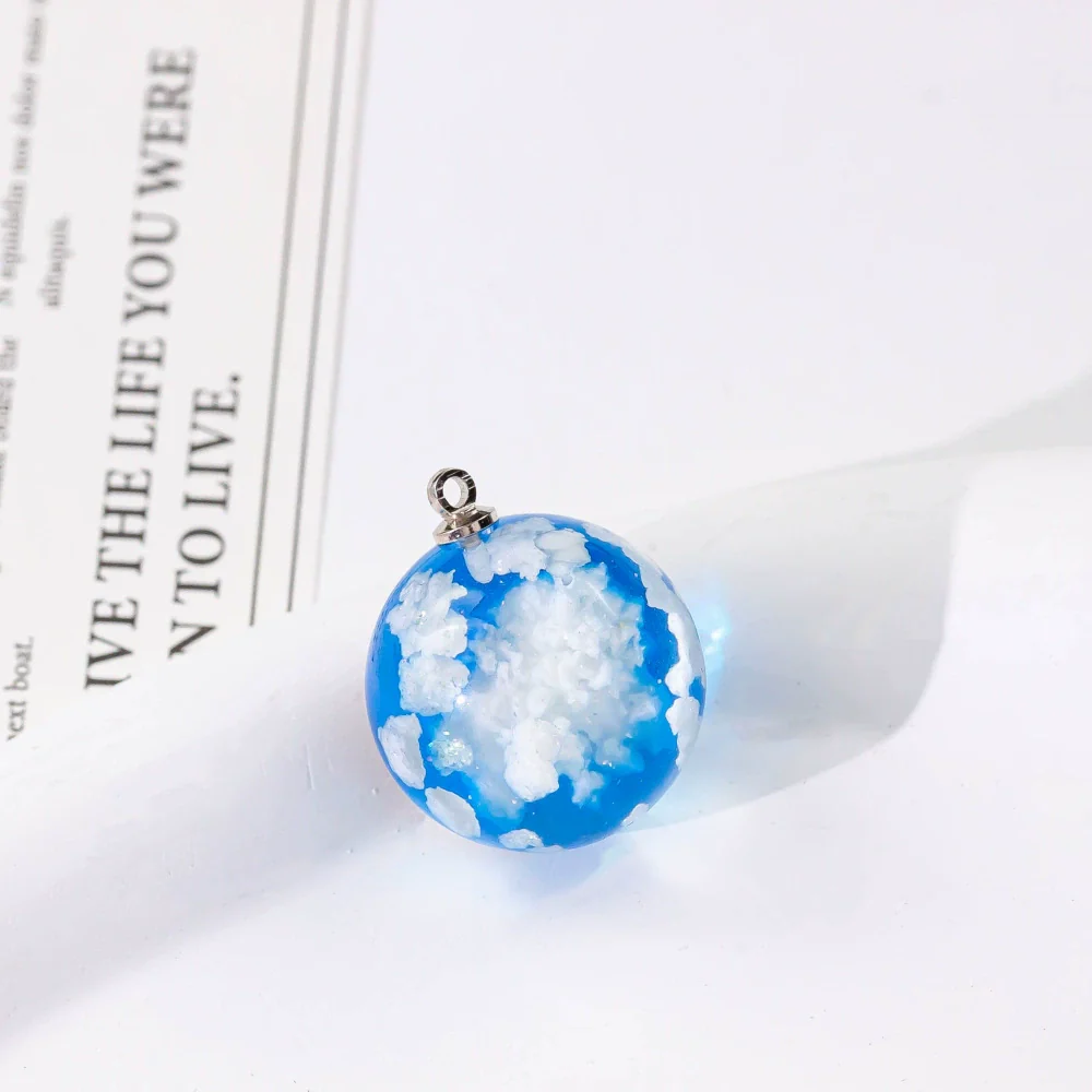 Wholesale Plastic Resin Handmade Diy Round Beads Starry Sky Mountain Pendant Bracelet Necklace Accessories With Epoxy Treatment - Image 6