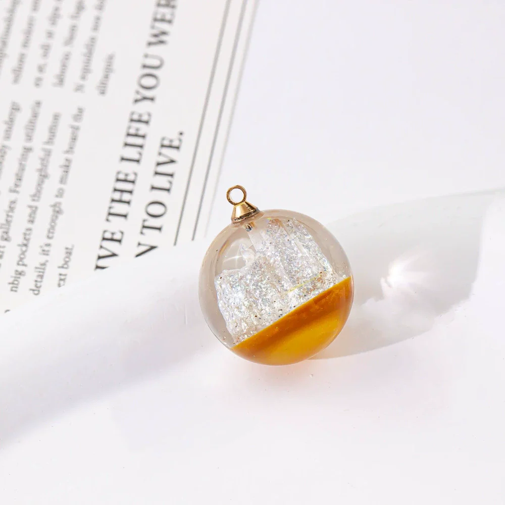 Wholesale Plastic Resin Handmade Diy Round Beads Starry Sky Mountain Pendant Bracelet Necklace Accessories With Epoxy Treatment - Image 9