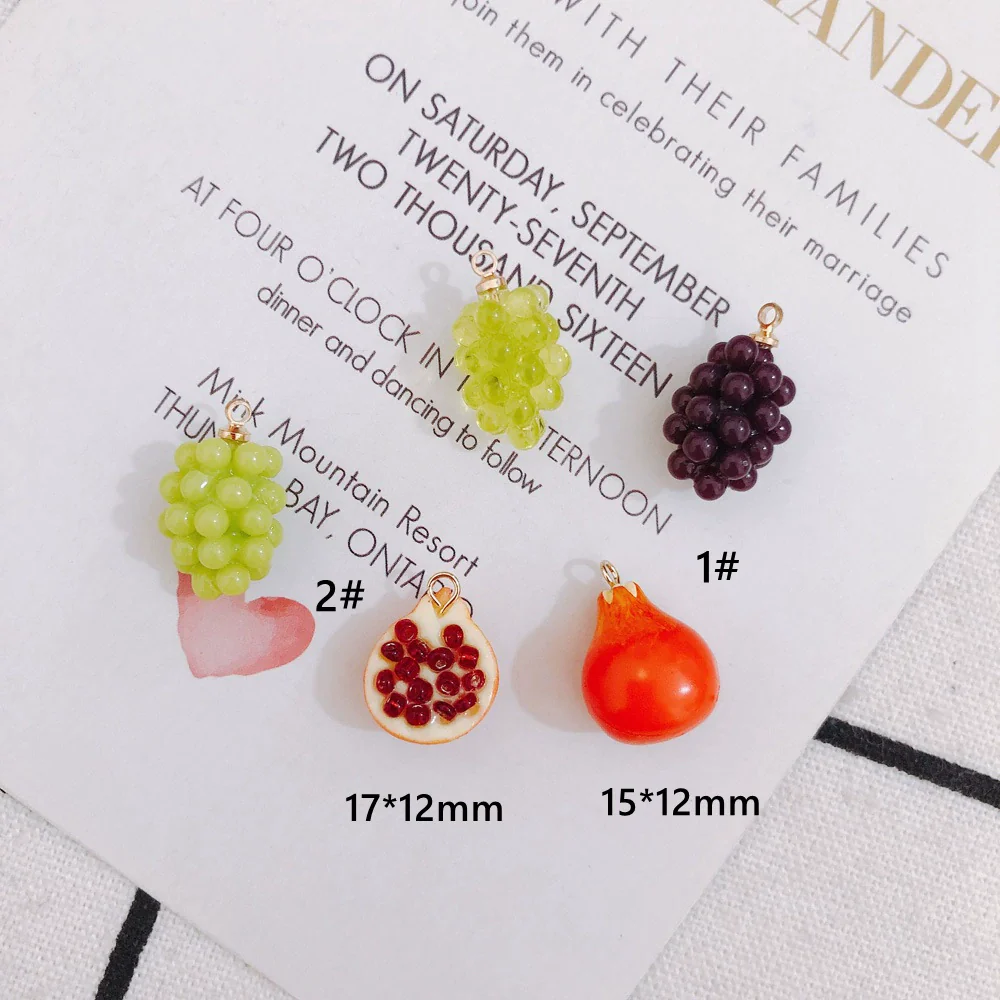 Wholesale Plastic Resin Mini Fruit Shape Pendant Jewelry Accessories - Image 3