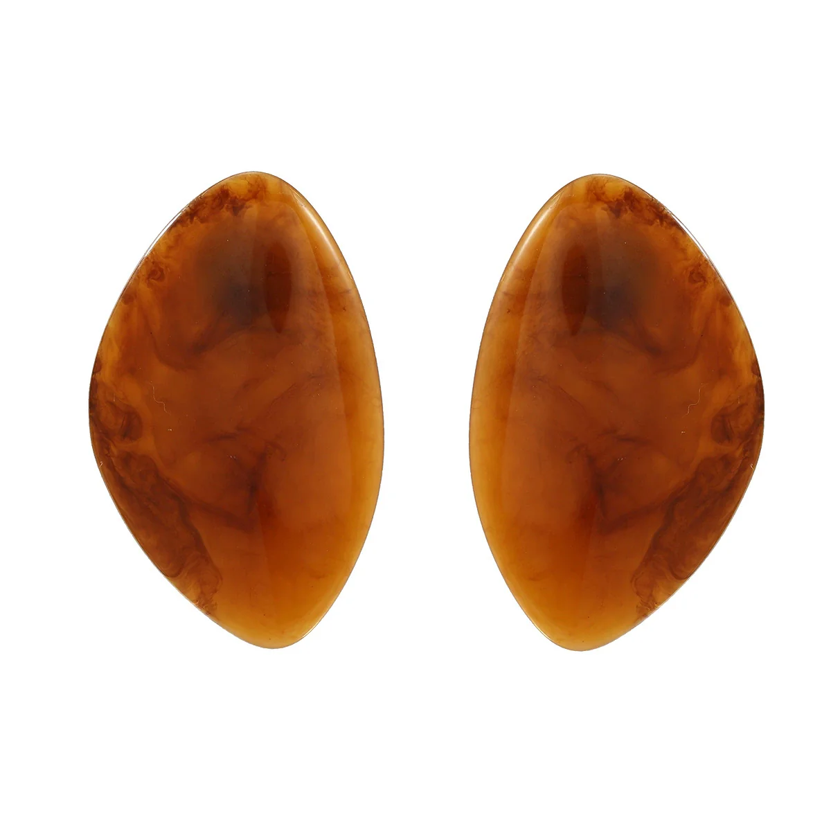 Wholesale Plastic Resin Women's Geometric Stamping Pebble Shape Fashion Earrings - Image 5