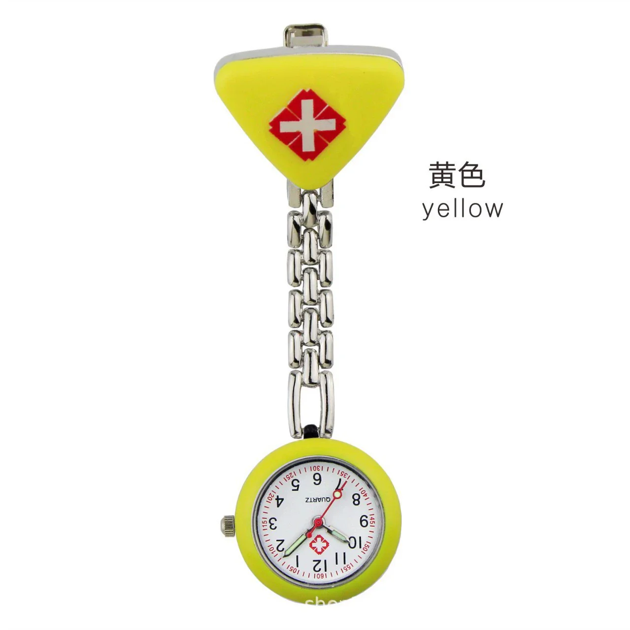 Wholesale Pocket Watch Women's Alloy Case Stainless Steel Strap Triangle Medical Style Quartz - Image 7