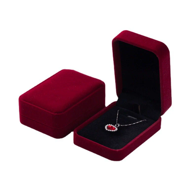 Wholesale Portable Flannel Bow Jewelry Box For Ring Necklace Earrings Storage