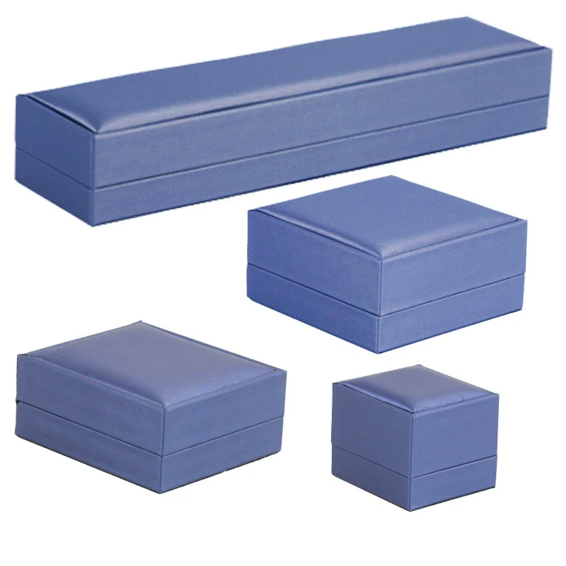 Wholesale Pu Leather Jewelry Packaging Box For Ring Pendant Necklace Bracelet With Brushed Convex Edge - Image 5