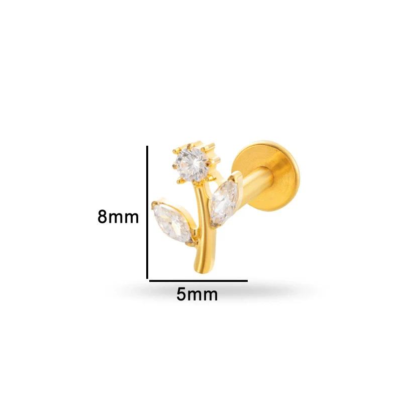 Wholesale Puncture Jewelry Titanium Alloy Heart Shape Electroplated For Women - Image 13