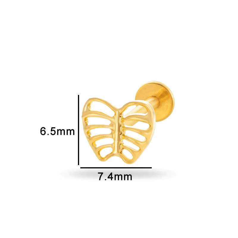 Wholesale Puncture Jewelry Titanium Alloy Heart Shape Electroplated For Women - Image 19