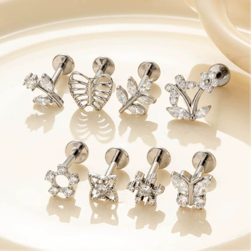 Wholesale Puncture Jewelry Titanium Alloy Heart Shape Electroplated For Women - Image 3