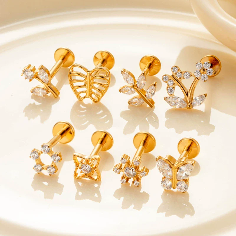 Wholesale Puncture Jewelry Titanium Alloy Heart Shape Electroplated For Women - Image 4