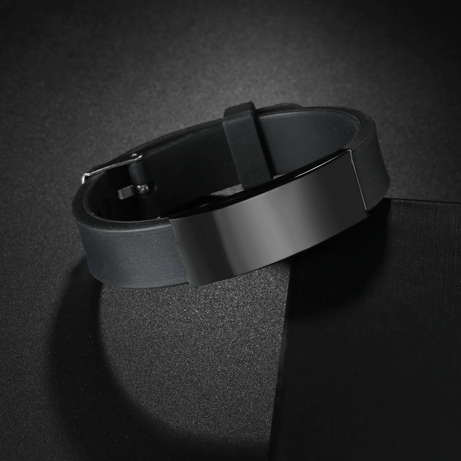 Wholesale Punk Fashion Geometric Silicone Adjustable Bracelet - Image 2