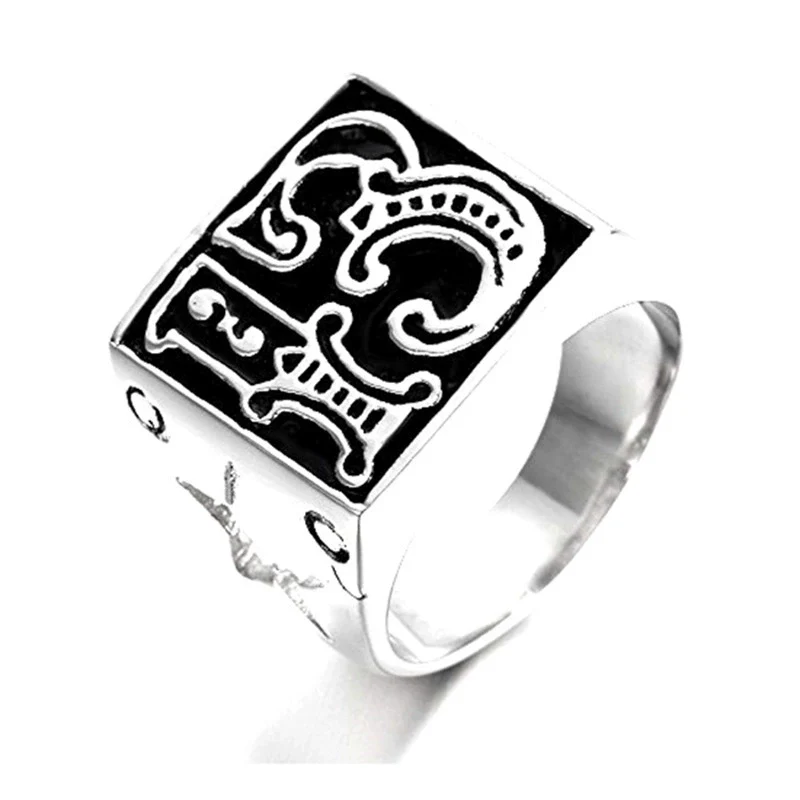 Wholesale Punk Style Stainless Steel Ring With Letters Numbers Text And Polish For Men And Women - Image 5