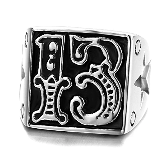 Wholesale Punk Style Stainless Steel Ring With Letters Numbers Text And Polish For Men And Women - Image 6