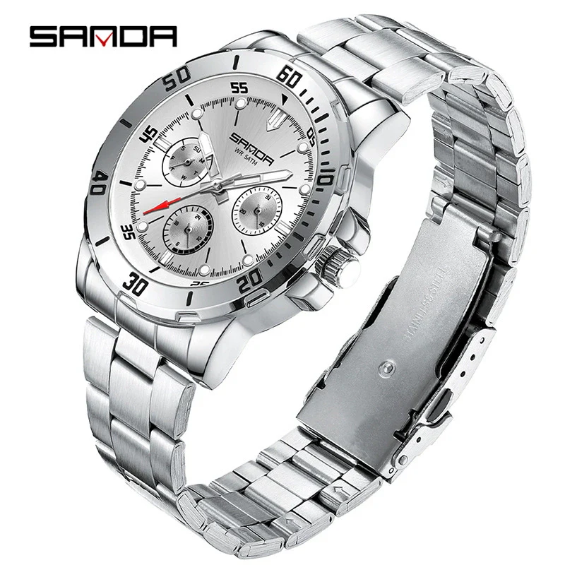 Wholesale Quartz Watch Alloy Alloy And Stainless Steel Material Round Shape Fashionable Men's Business Watch - Image 10