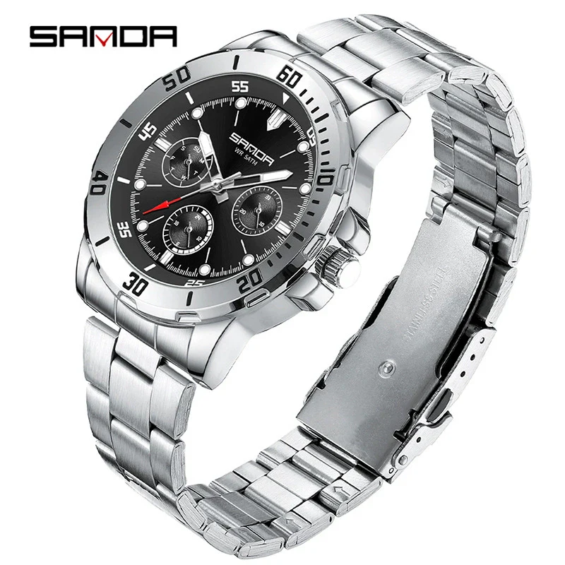 Wholesale Quartz Watch Alloy Alloy And Stainless Steel Material Round Shape Fashionable Men's Business Watch - Image 11