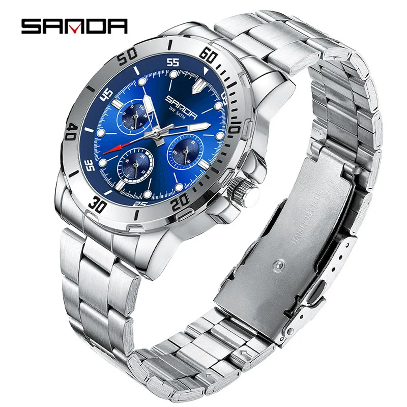Wholesale Quartz Watch Alloy Alloy And Stainless Steel Material Round Shape Fashionable Men's Business Watch - Image 12
