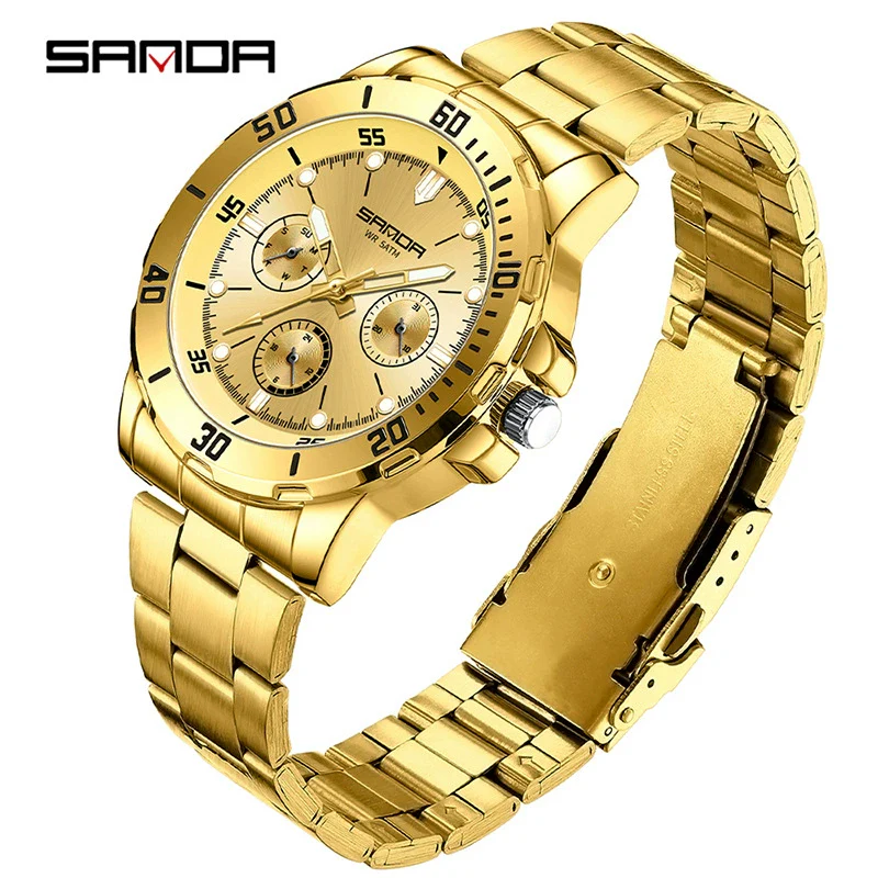 Wholesale Quartz Watch Alloy Alloy And Stainless Steel Material Round Shape Fashionable Men's Business Watch - Image 14
