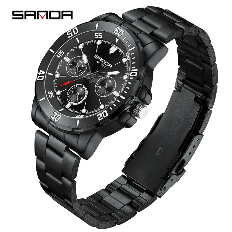 Wholesale Quartz Watch Alloy Alloy And Stainless Steel Material Round Shape Fashionable Men's Business Watch - Image 9