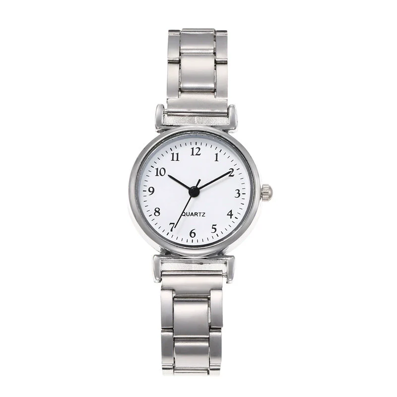 Wholesale Quartz Watch Alloy Case Stainless Steel Buckle Steel Strip Strap Round Dial Fresh Retro Style - Image 6
