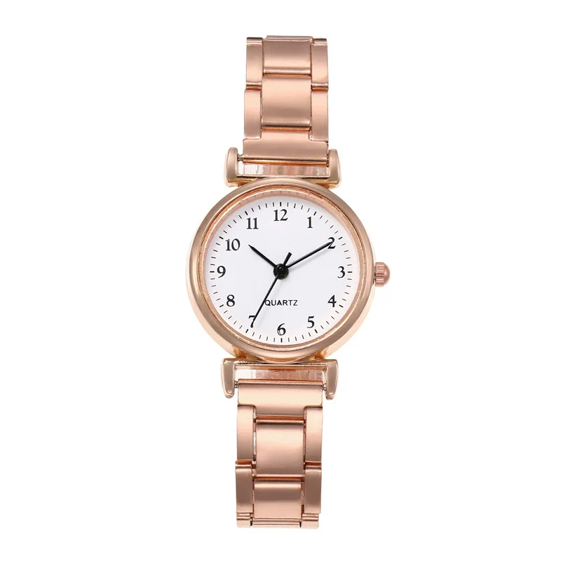 Wholesale Quartz Watch Alloy Case Stainless Steel Buckle Steel Strip Strap Round Dial Fresh Retro Style - Image 9