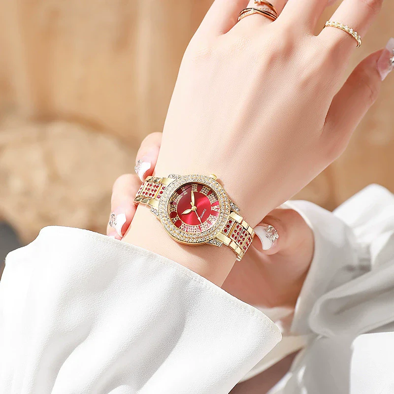 Wholesale Quartz Watch Alloy Diamondencrusted Round Fashionable Universal - Image 2
