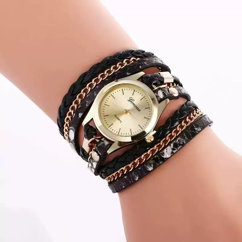 Wholesale Quartz Watch With Imitation Ceramic Alloy Case Imitation Leather Band Round Dial Roman Numeral Scale Suitable For Men - Image 7