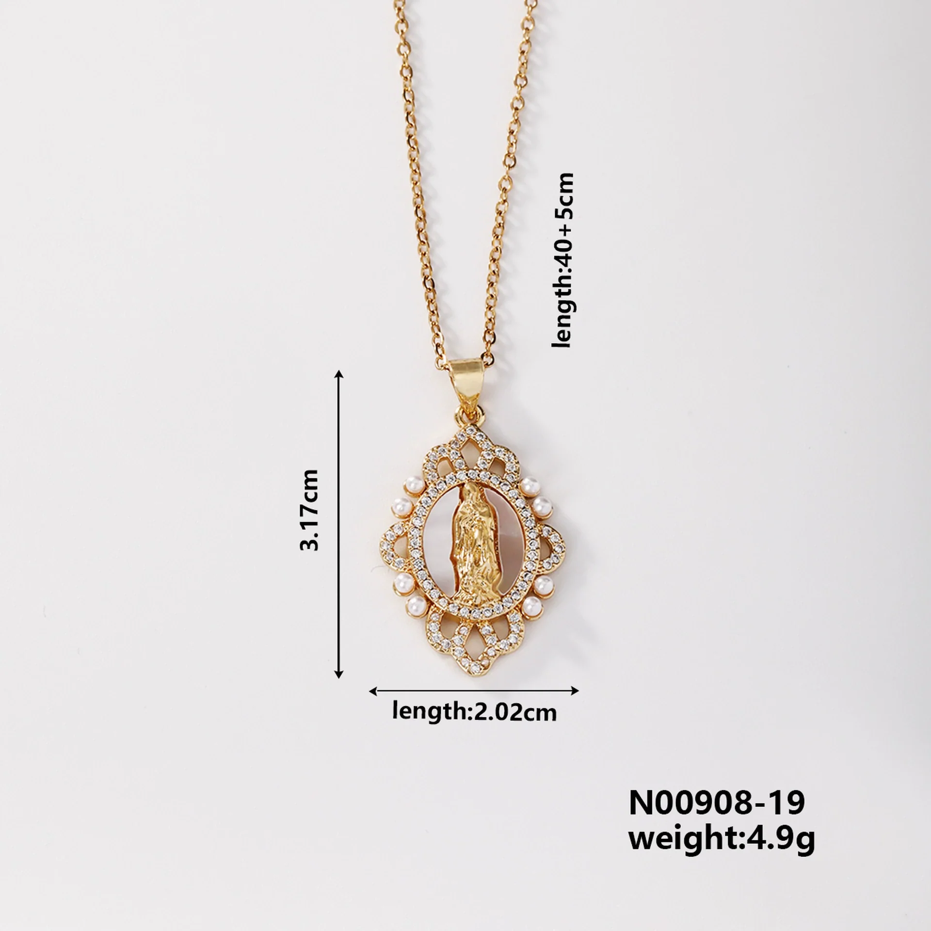 Wholesale Religious Accessories Necklace Copper Micropaved Zircon Cartoon Characters Pendant Electroplated - Image 10