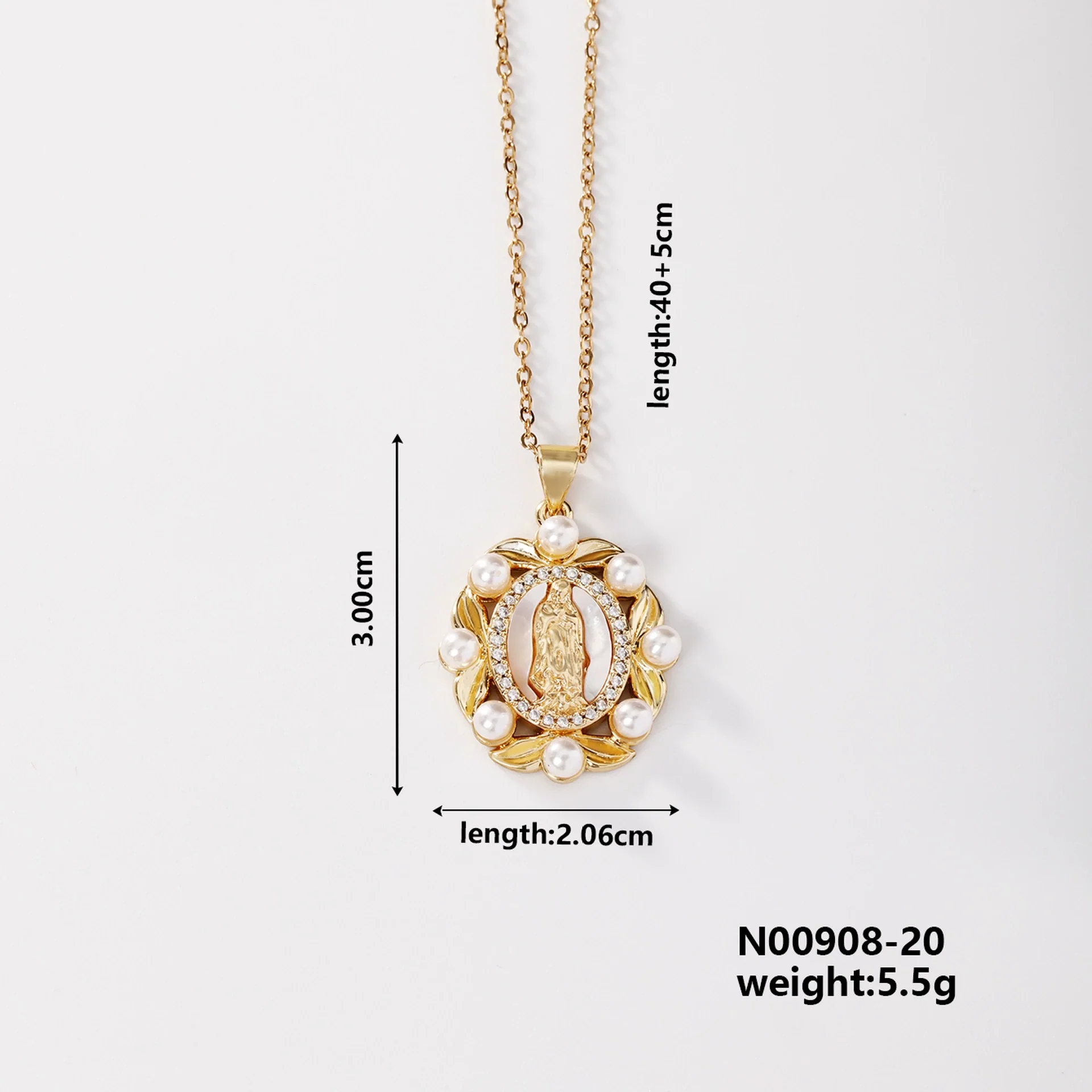 Wholesale Religious Accessories Necklace Copper Micropaved Zircon Cartoon Characters Pendant Electroplated - Image 11