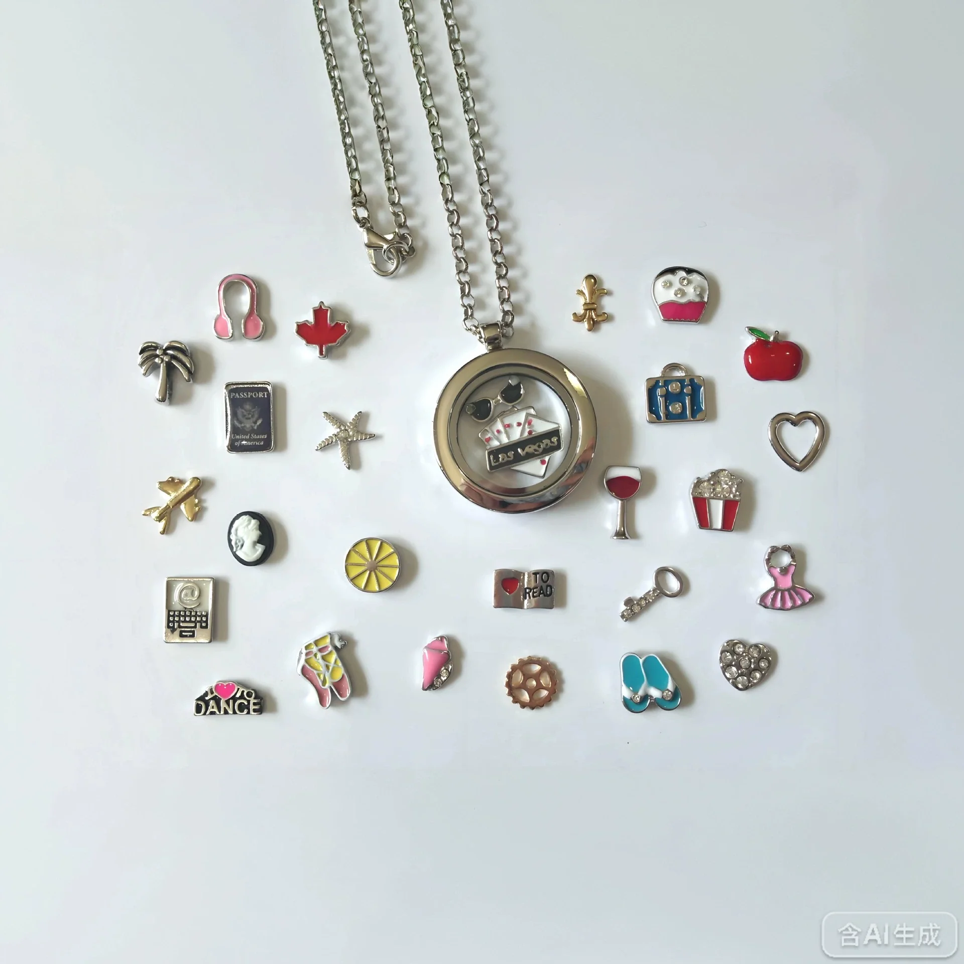 Wholesale Replaceable Multistyle Silver Electroplated Copper Heart Shape Lock Box Necklace Trendy Unisex Accessories