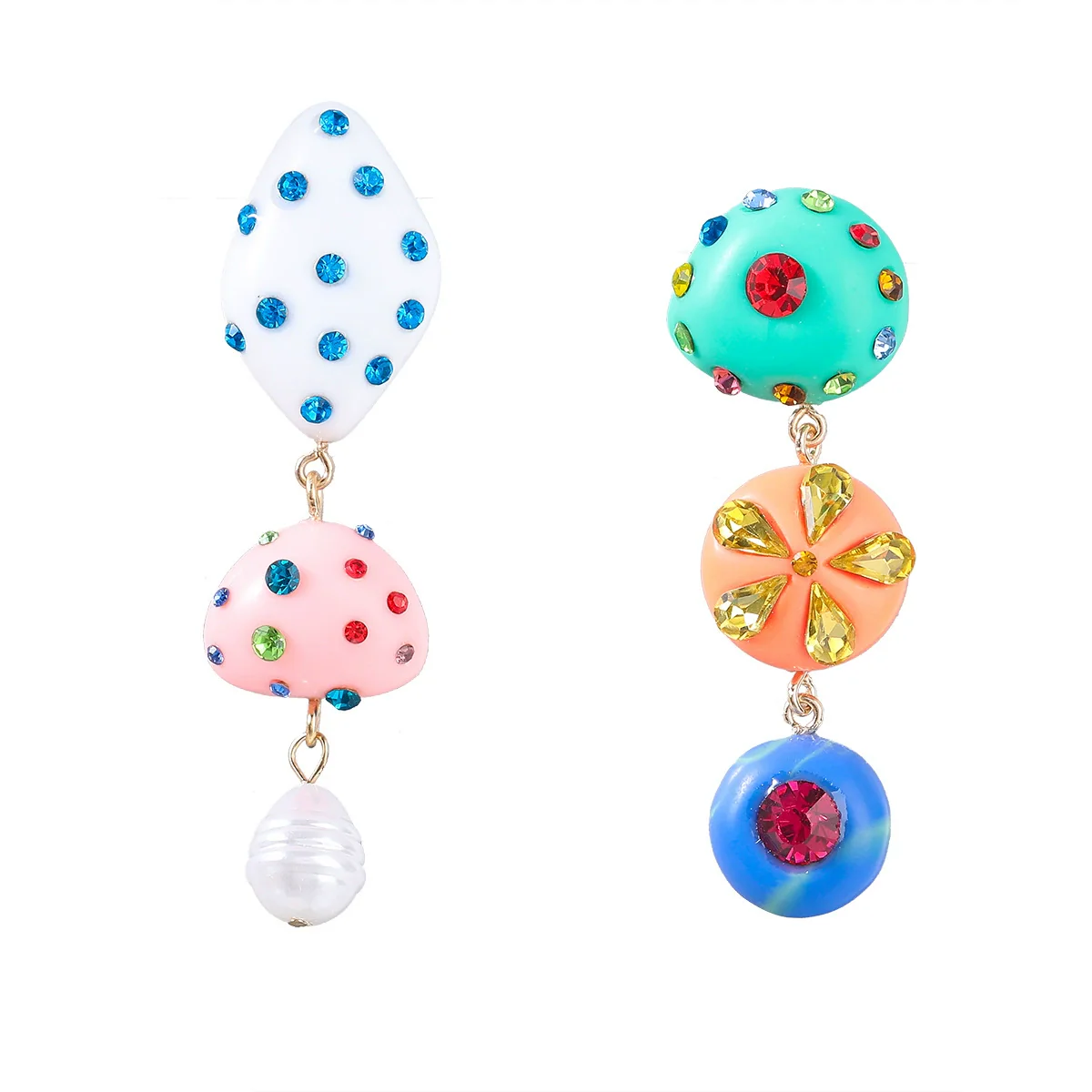Wholesale Resin Acrylic Imitation Pearl Geometric Earrings For Women - Image 5