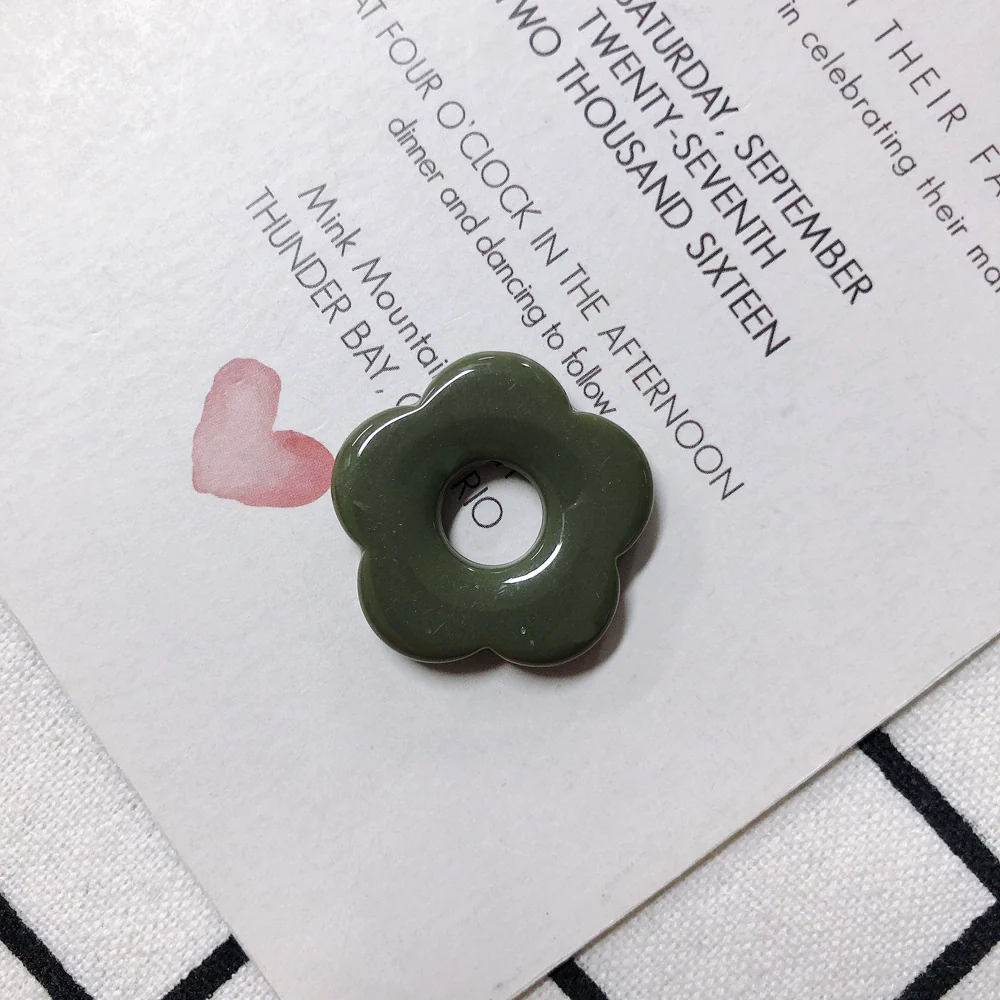 Wholesale Resin And Plastic Flower Earrings Accessories With Environmental Protection Treatment For Diy Jewelry - Image 11