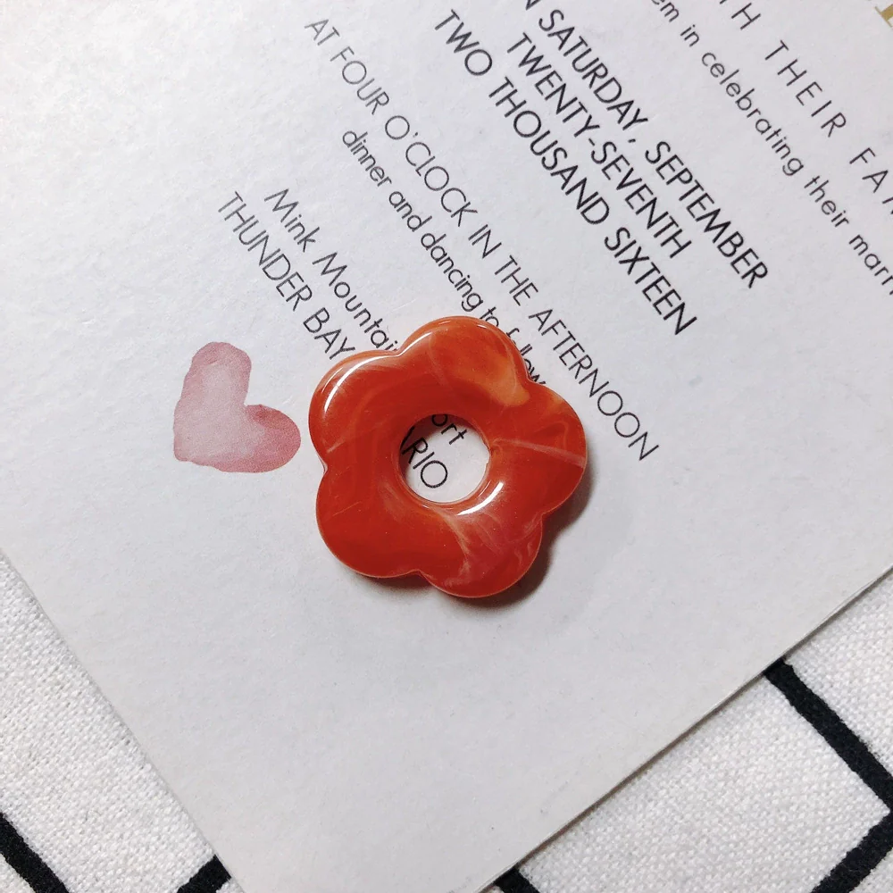 Wholesale Resin And Plastic Flower Earrings Accessories With Environmental Protection Treatment For Diy Jewelry - Image 16