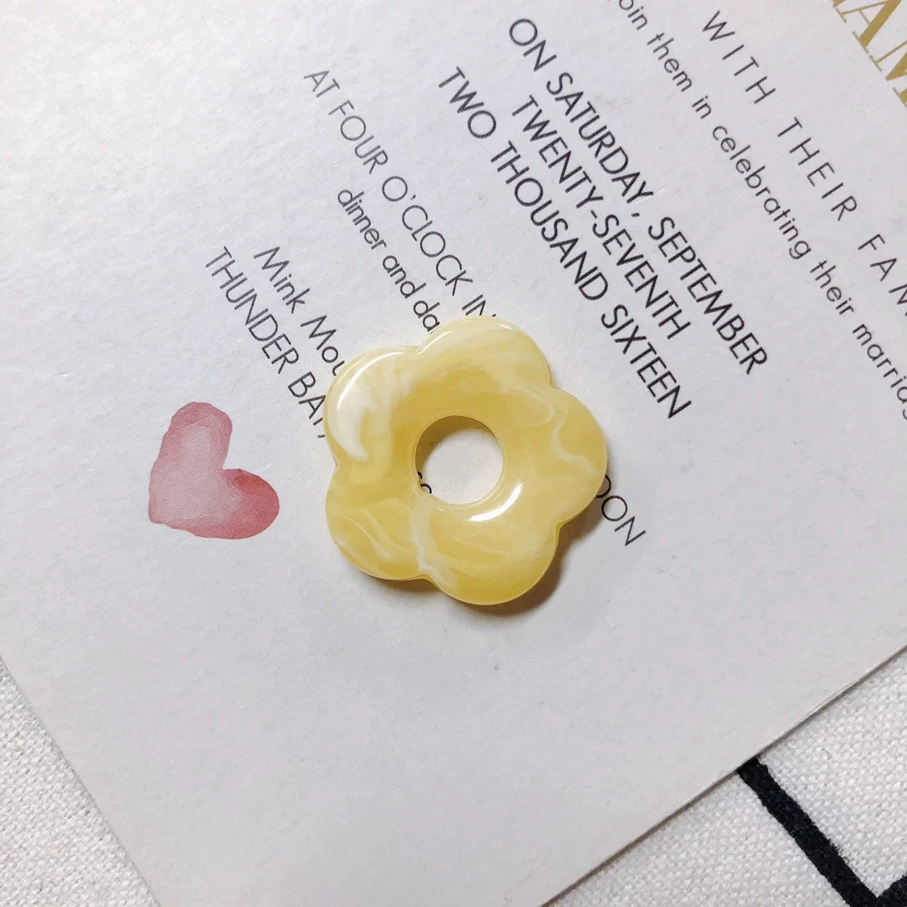Wholesale Resin And Plastic Flower Earrings Accessories With Environmental Protection Treatment For Diy Jewelry - Image 17