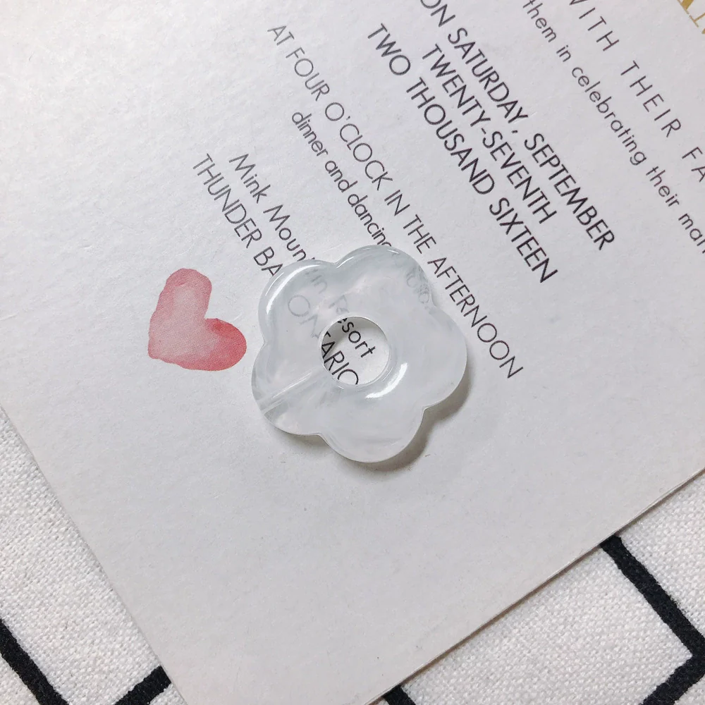 Wholesale Resin And Plastic Flower Earrings Accessories With Environmental Protection Treatment For Diy Jewelry - Image 21