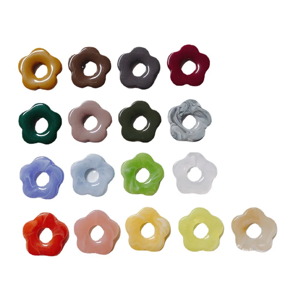 Wholesale Resin And Plastic Flower Earrings Accessories With Environmental Protection Treatment For Diy Jewelry - Image 4