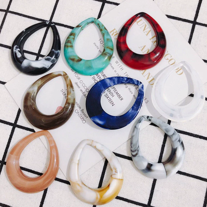 Wholesale Resin And Plastic Hollow Water Drop Earrings Pendant Jewelry Accessories - Image 3
