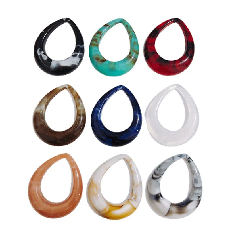 Wholesale Resin And Plastic Hollow Water Drop Earrings Pendant Jewelry Accessories - Image 4