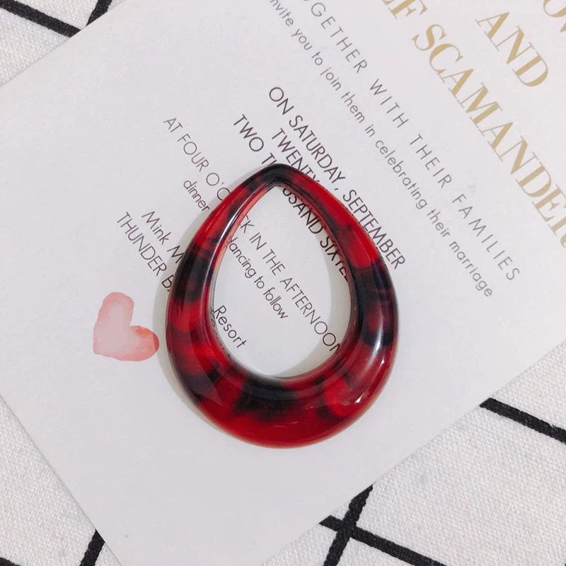 Wholesale Resin And Plastic Hollow Water Drop Earrings Pendant Jewelry Accessories - Image 6