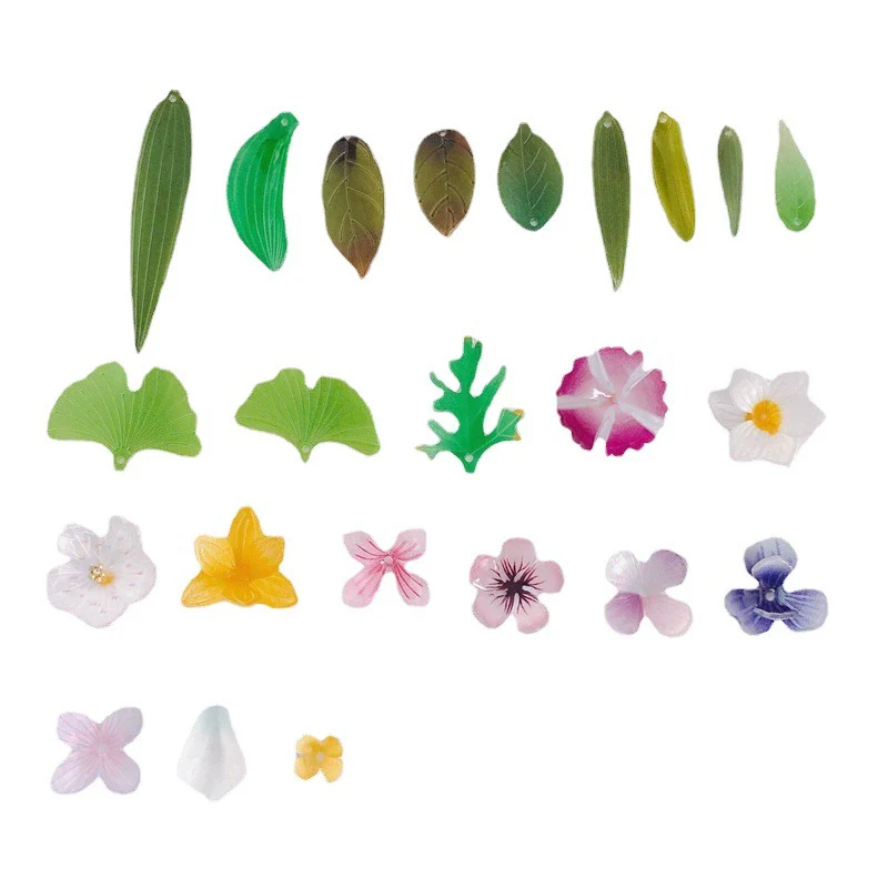Wholesale Resin Jewelry Accessories With Simulation Flower Petals And Leaves For Diy Earrings Environmentally Protected - Image 5