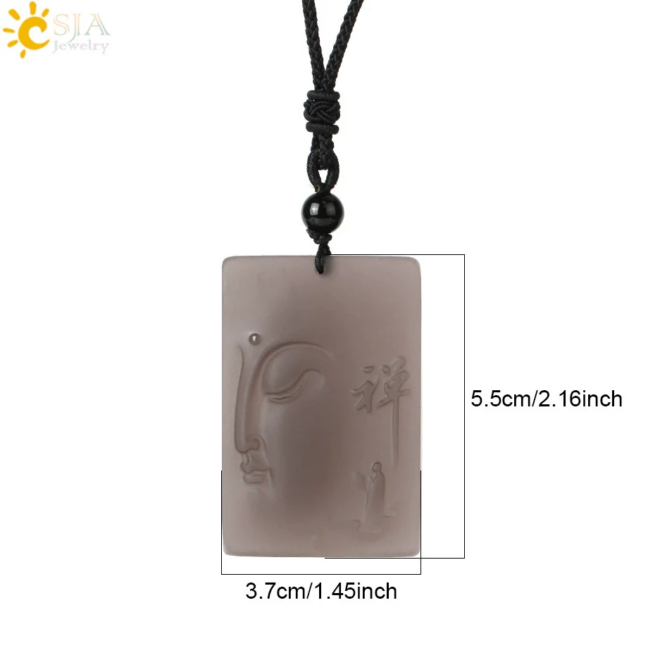 Wholesale Retro Animal Pendant Necklace With Obsidian And Braided Rope Polished - Image 17