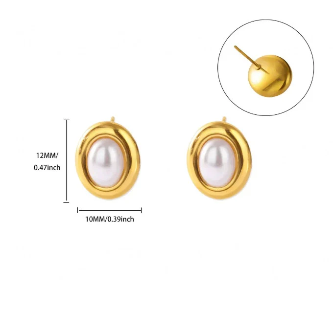 Wholesale Retro Asymmetrical Geometric Stainless Steel 18K Goldplated Unisex Earrings - Image 8