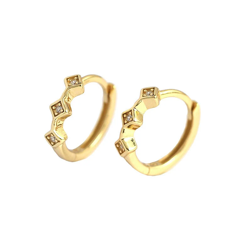 Wholesale Retro Earrings S925 Silver Geometric Electroplated - Image 5